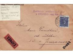 1932 Bystřice nad Pernštejnem, úřední dopis osvobozen od po
