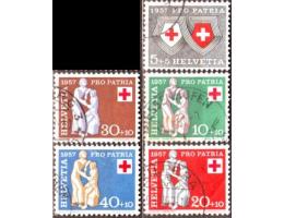 Švýcarsko 1957 Pro Patria, Michel č.641-5 raz.