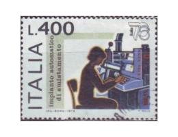 Itálie 1976 Automatické třídění dopisů, operátorka, Michel č