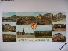 Ústí nad Labem celk. pohled autobus. nádraží ulice ČSLO 1971