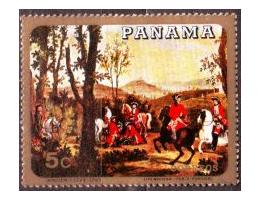 Panama 1968 Jezdci na koních na obrazu od Ancien, Michel č.1