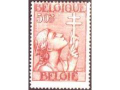 Belgie 1933 Boj proti tuberkuloze, dívka s křížkem, Mchel č