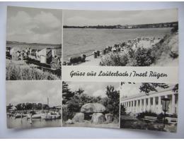 Rügen Rujana NDR - LAUTERBACH - pláž přístaviště hotel 1968