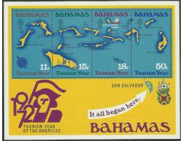 Bahamy 1972 č.343 a-d, mapa