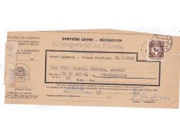 PLZEŇ=STRAKONICE=ZPÁTEČNÍ LÍSTEK=rok1941=P2553