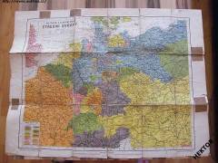Želez. a cestovní mapa střední Evropy -Rakouskouhersko *232
