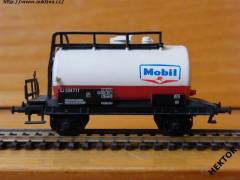 Model 2osé cisterny, MOBIL, SJ, bílý/červený *119