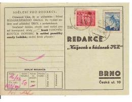 BRNO + REKLAMA + DOPLATIT /r.1946*kz866