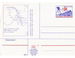 Kutná Hora 1976 Výstava poštovní historie, mapka, CDV C76/8-