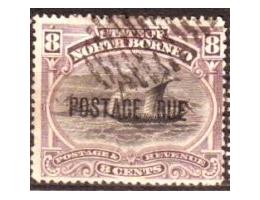 Severní Borneo 1897 Plachetnice, přetisk, Michel č.P13 II ra