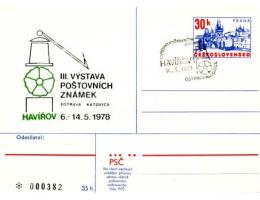 1978 Havířov výstava poštovních námek Ostrava Katovice, CDV 