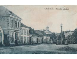 CHOLTICE ZÁMECKÉ NÁMĚSTÍ   r. 1915  NAKL. J. JIRÁSEK °H681
