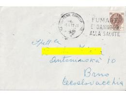 Itálie 1972 Dopis s SPR Napoli nádražní pošta, Fumare é dann