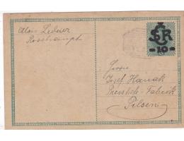 CDV KAREL+PŘETISK ČSR=rok1919*P4614