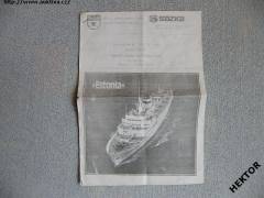 Program zájezdu Čedok z ruské lodi Estonia -září r.1989 *236