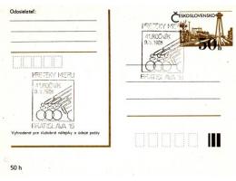 Bratislava 15 1988 Preteky mieru, příležitostné razítko na C