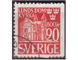 Švédsko 1946 Kostel v Lundu, Michel č.319 Dr raz.