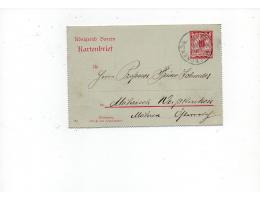 Dvojitá dopisnice Bavorsko adr.Weiskirchen r.1908,O6/598