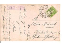 POŠTOVNA OSVRAČÍN=STAŇKOV+VLAK.POŠTA BROD-PRAHA/r1923*AA2680