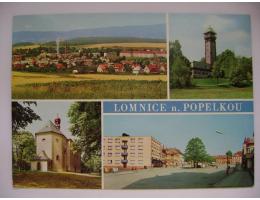 Lomnice n/Popelkou celk.pohled Tábor rozhledna kostel 1978
