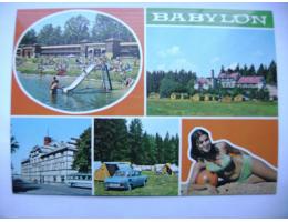 Babylon koupaliště chaty hotel Čerchov camping Škoda 1000 MB