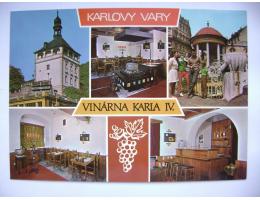 Karlovy Vary vinárna u Karla IV. interiér bar 80. léta