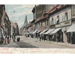 LOUNY PRAŽSKÁ ULICE  r. 1900  NAKL. E. WAHANKA   DA °HE361