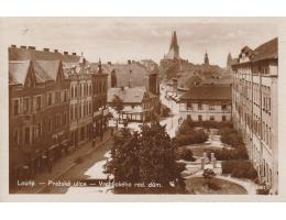 LOUNY PRAŽSKÁ ULICE   r. 1925  FOTO O.M.  HE373