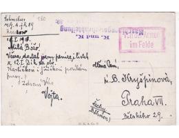 FELDPOST DO =PRAHA =rok1917*S180