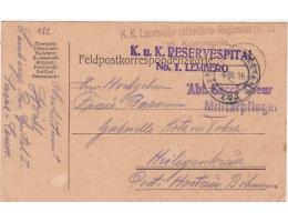 FELDPOST=RESERVESPITAL LEMBERG=rok1916*S182