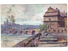 Praha  Hradčany  a Karlův most  Star. mlýny RU MF  °2713