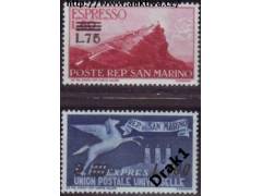 San Marino 1950 Spěšné, přetisk, Michel č.454-5 **