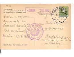 POŠTOVNA ČERCHOV - ČESKÁ KUBICE/ ŠUMAVA /rok1934*AA1390