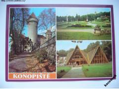 Konopiště - Myslivna restaurace - růžová zahrada - 1978