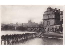 PRAHA KARLŮV MOST HRADČANY RAZ. SMUTEK ČR HRAD   °613RA
