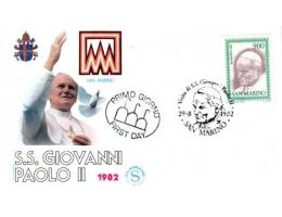 San Marino 1982 Papež Jan Pavel II., Michel č.1264 FDC