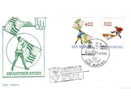 San Marino 1984 Praporečníci, Michel č.1296-7 FDC