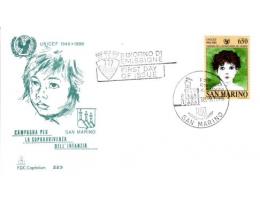 San Marino 1986 40 let UNICEF, Michel č.1350 FDC