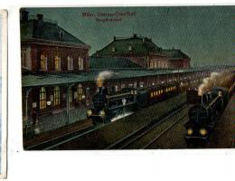 Nádraží,vlaky Ostrava Bohumín r.1918 prošlá,U10/99