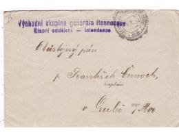 ČS.POLNÍ POŠTA=KOŠICE=VYCH.SKUPINA GEN.HENNOC=rok1919*c12069