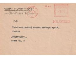 1952 Výplatní otisk Praha 1  Melantrich na firemní obálce