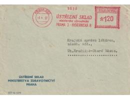 1957 Výplatní otisk Praha 022 Ústřední sklad ministerstva zd