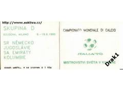 MS v kopané Italia 1990 Skupina D známkový sešitek modrozel