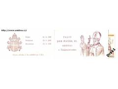 Papež Jan Pavel II. návštěvou v Československu 1990 známkový