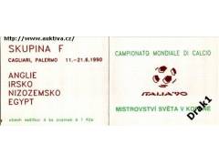 MS v kopané Italia 1990 Skupina F známkový sešitek hnědá