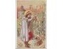 Svatý Václav na vinici, barevná pohlednice s obrazem M. Alš