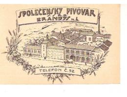 BRANDÝS NAD LABEM = PIVO = PIVOVAR =KOLÁŽ  /r1915*AA1901