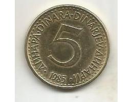 Jugoslávie 5 dinara 1985 (2) 3.65
