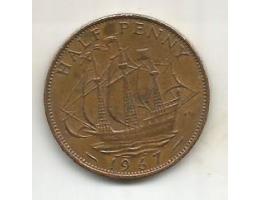 Velká Británie 1/2 penny 1967 (2) 11.69