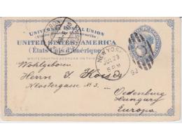 KL USA( New York) do Maďarska 1892